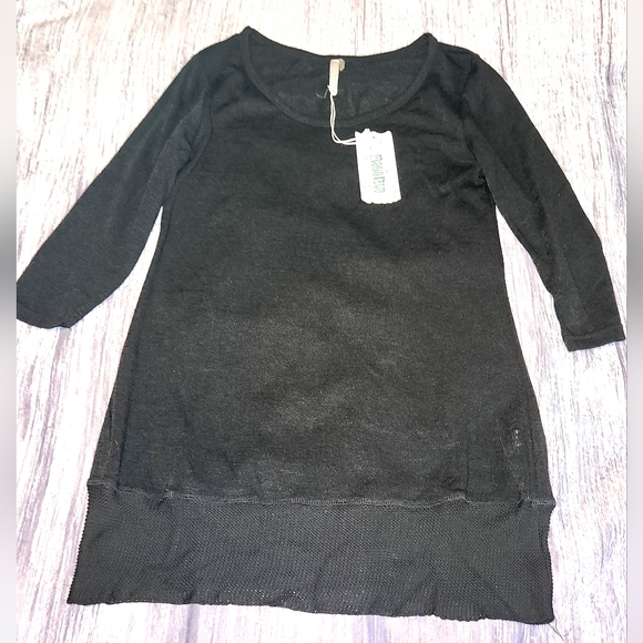 Moreno NWT Knit Lightweight 3/4 Sleeve Black Top‎ Size Small - Picture 1 of 10